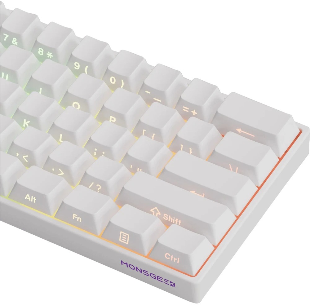 Gaming Keyboard AKKO MONSGEEK FUN60 Pro-ST Wireless White (Wired 8K Polling Rate) ...