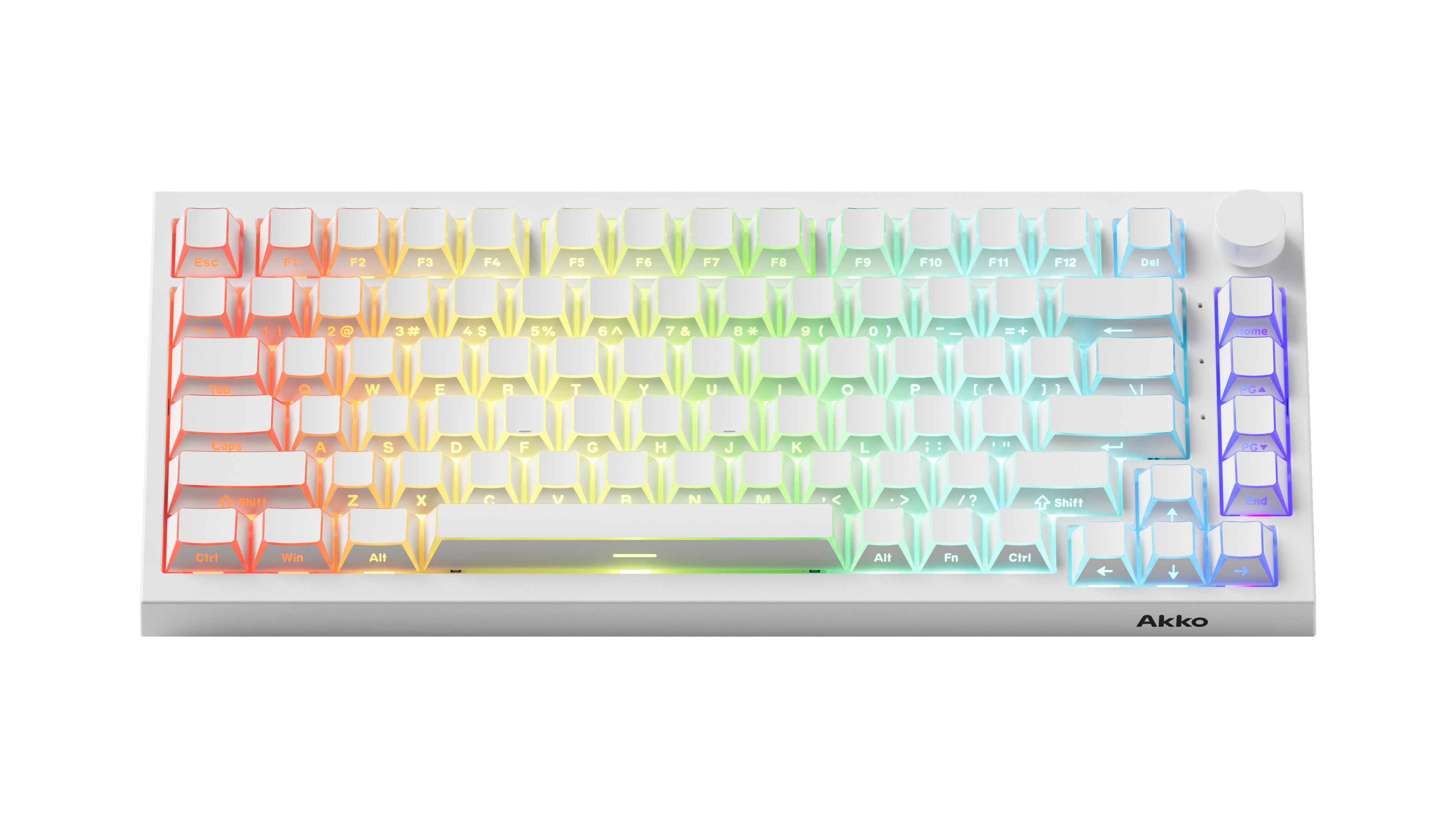 Gaming-Tastatur AKKO 5075 V5-HE White Reflection ...