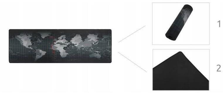 Mouse Pad World map 88 × 33 cm ...