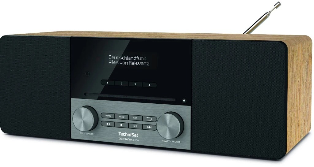 Radio TechniSat Radio receiver DAB+/FM/BT with CD Digitradio 3 ASA, oak ...