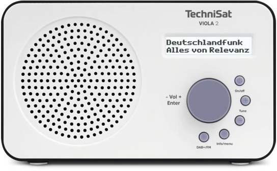Radio TechniSat Radio receiver DAB+/FM Viola 2, white/black ...