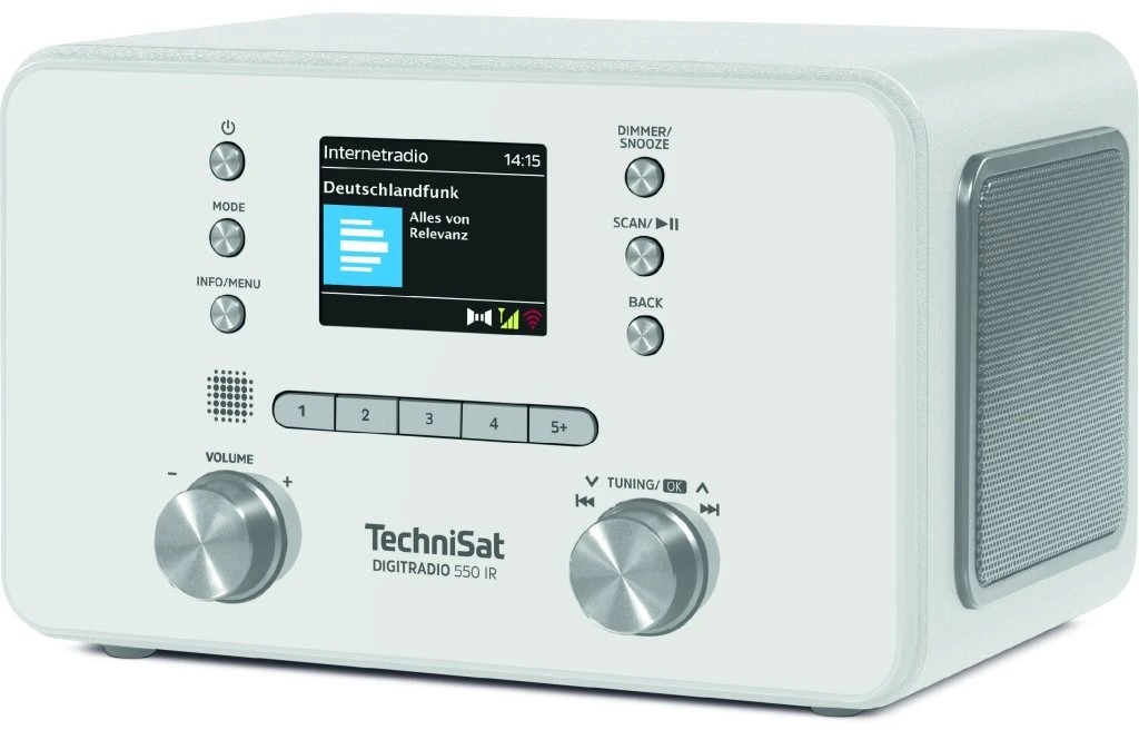 Radio TechniSat Internet radio with DAB+/FM Digitradio 550 IR, white ...