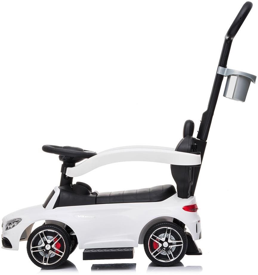 Balance Bike BABY MIX Balance Bike with Guide Bar Mercedes-Benz AMG C63 Coupe White Lateral view