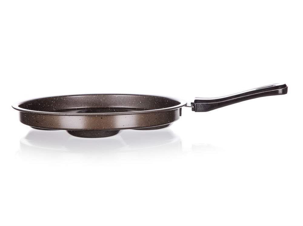 Pan BANQUET GRANITE Brown 24cm, for 4 Small Pancakes Lateral view