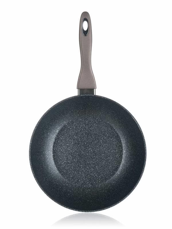 Wok Pan BANQUET WOK pan with non-stick surface METALLIC PLATINUM 28 × 7,8 cm PLA