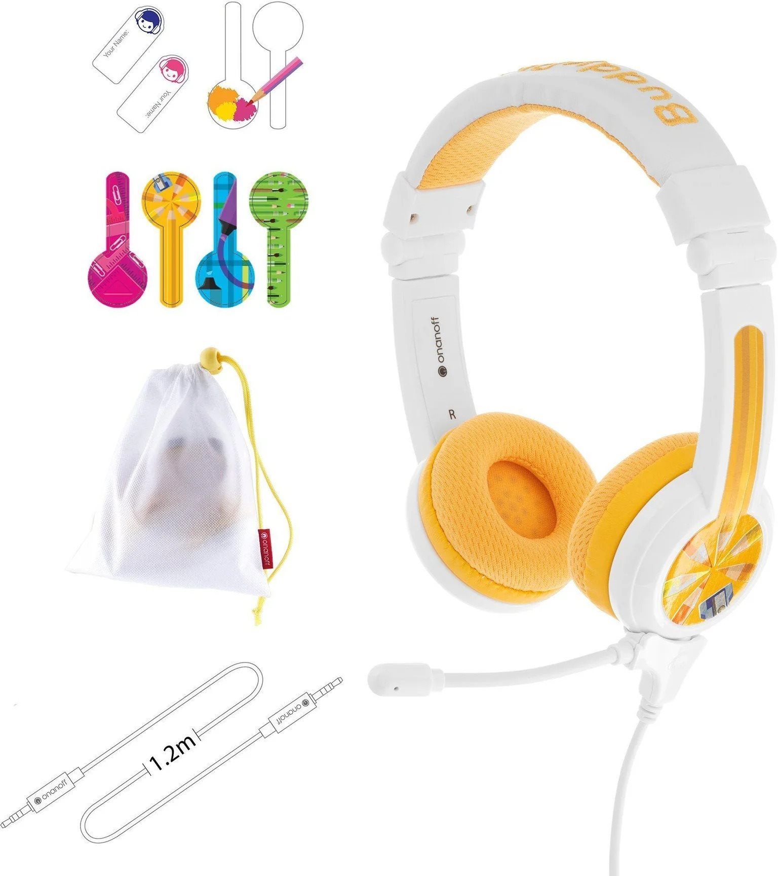 Headphones BuddyPhones School+, Yellow ...
