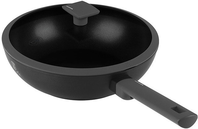 Wok Pan BerlingerHaus Antracit Collection WOK pan with titanium surface and lid 28 cm ...