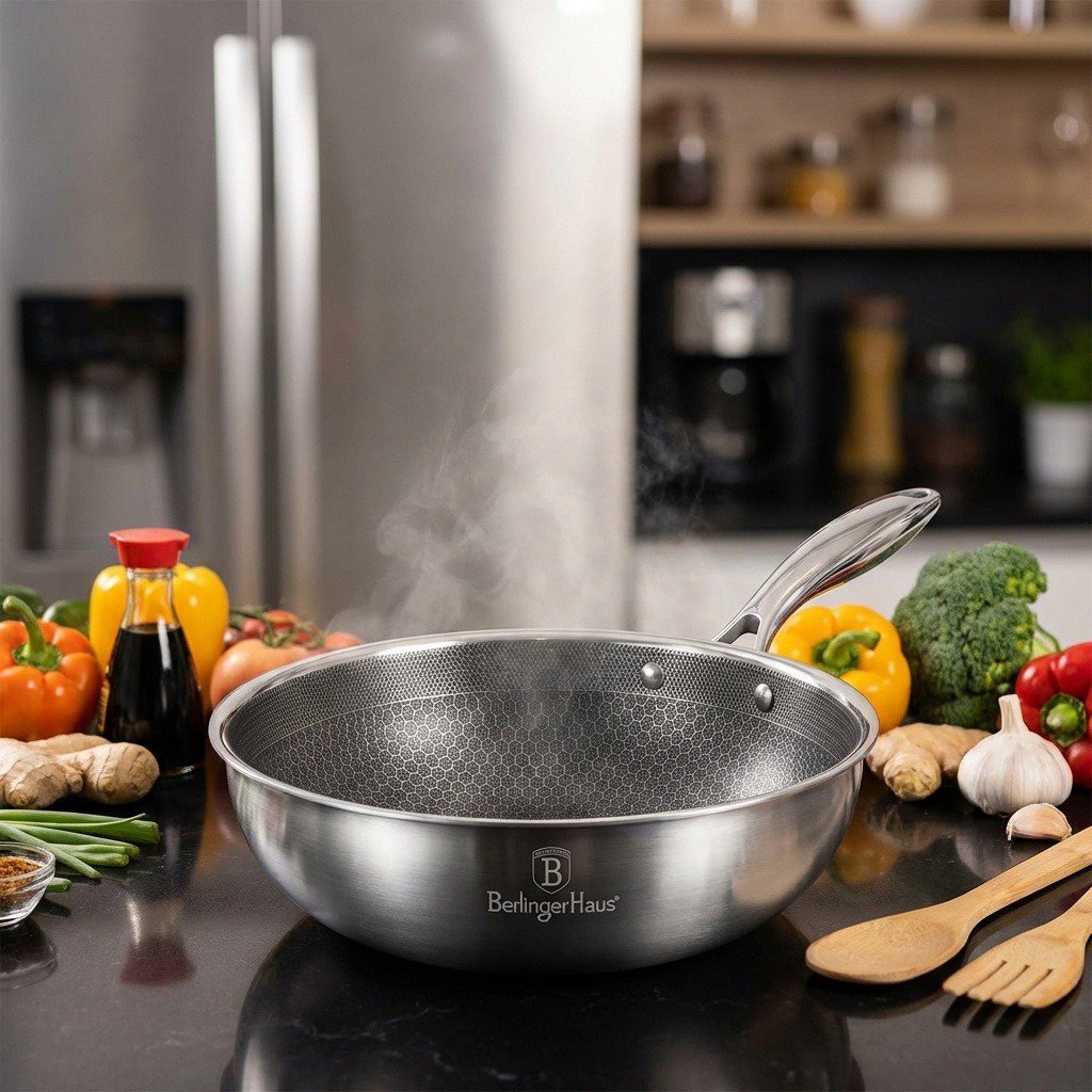 Wok Pan BerlingerHaus Eternal Collection WOK pan with non-stick surface 28 cm Lifestyle