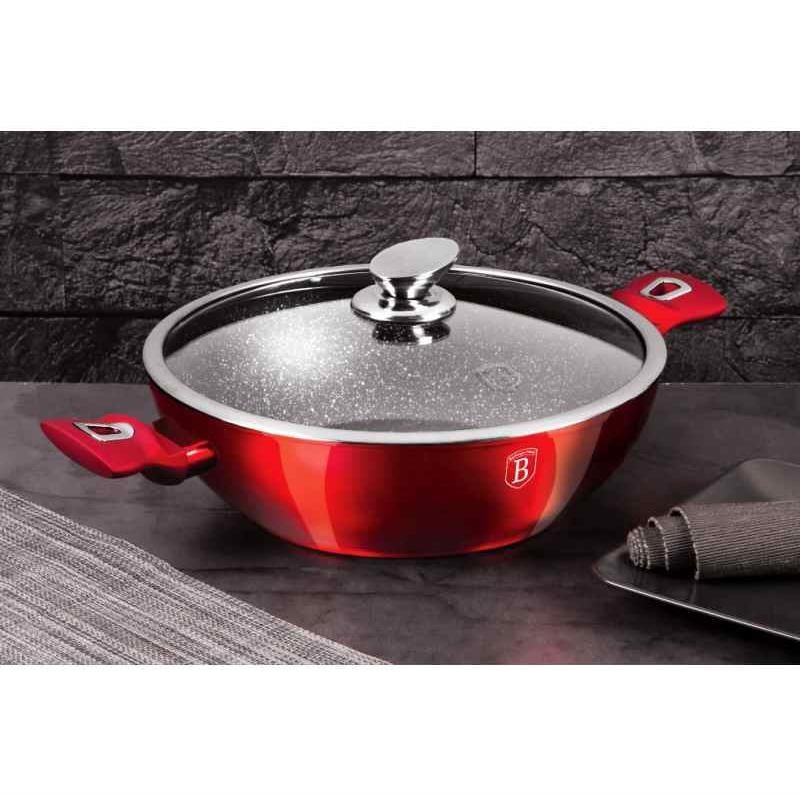 Wok Pan BERLINGERHAUS Wok with lid 30 cm Burgundy Edition ...