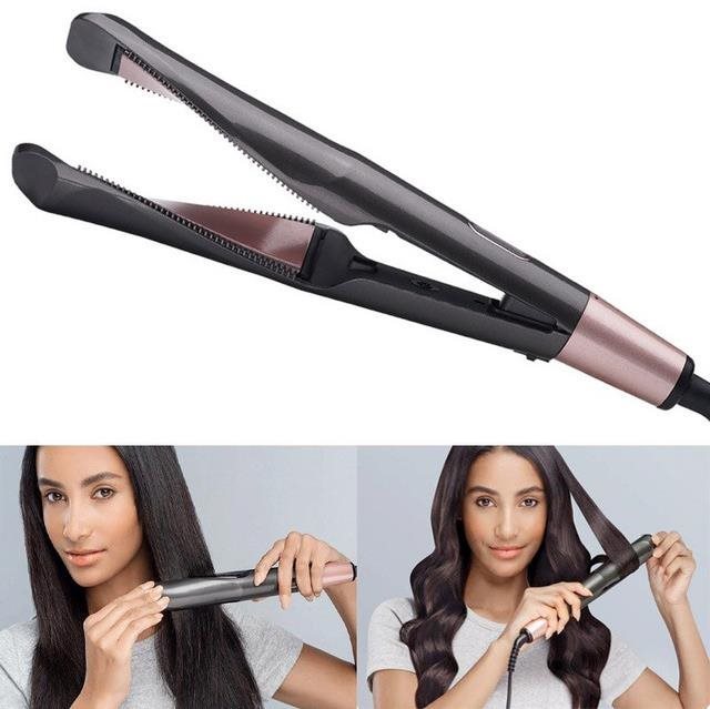Flat Iron 2-in-1 Hair Straightener Curler Screen
