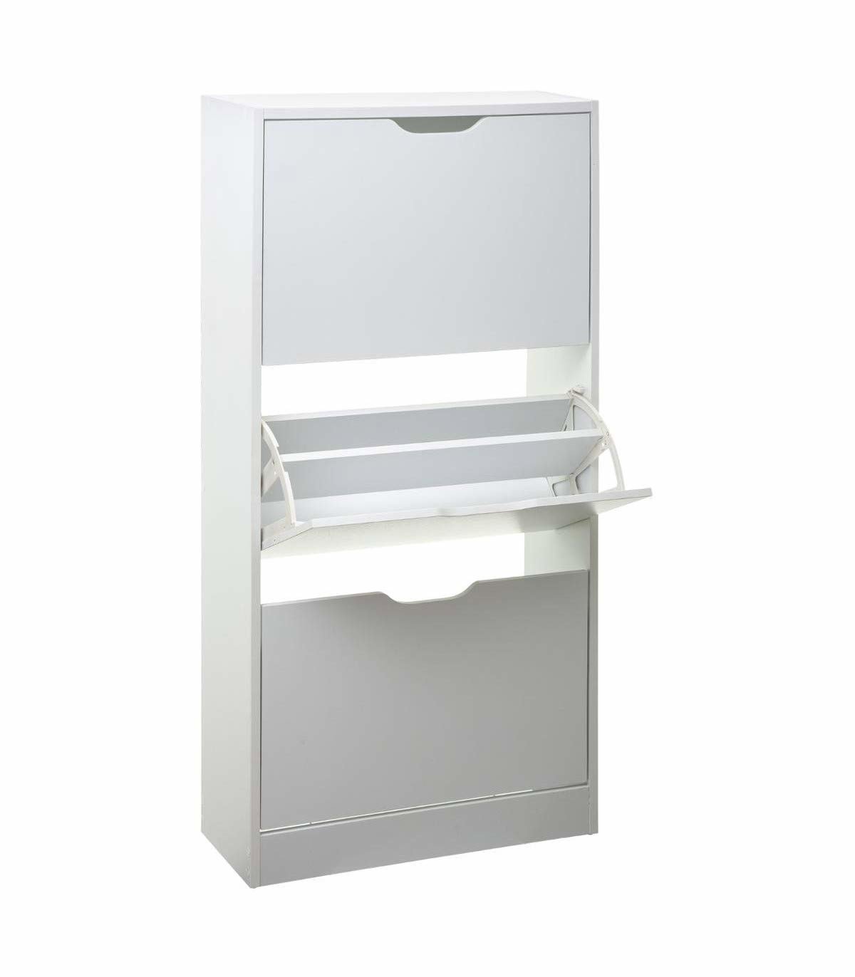 Shoe Rack 5five Simply Smart Narrow shoe chest, 60 × 24 × 118 cm, white ...