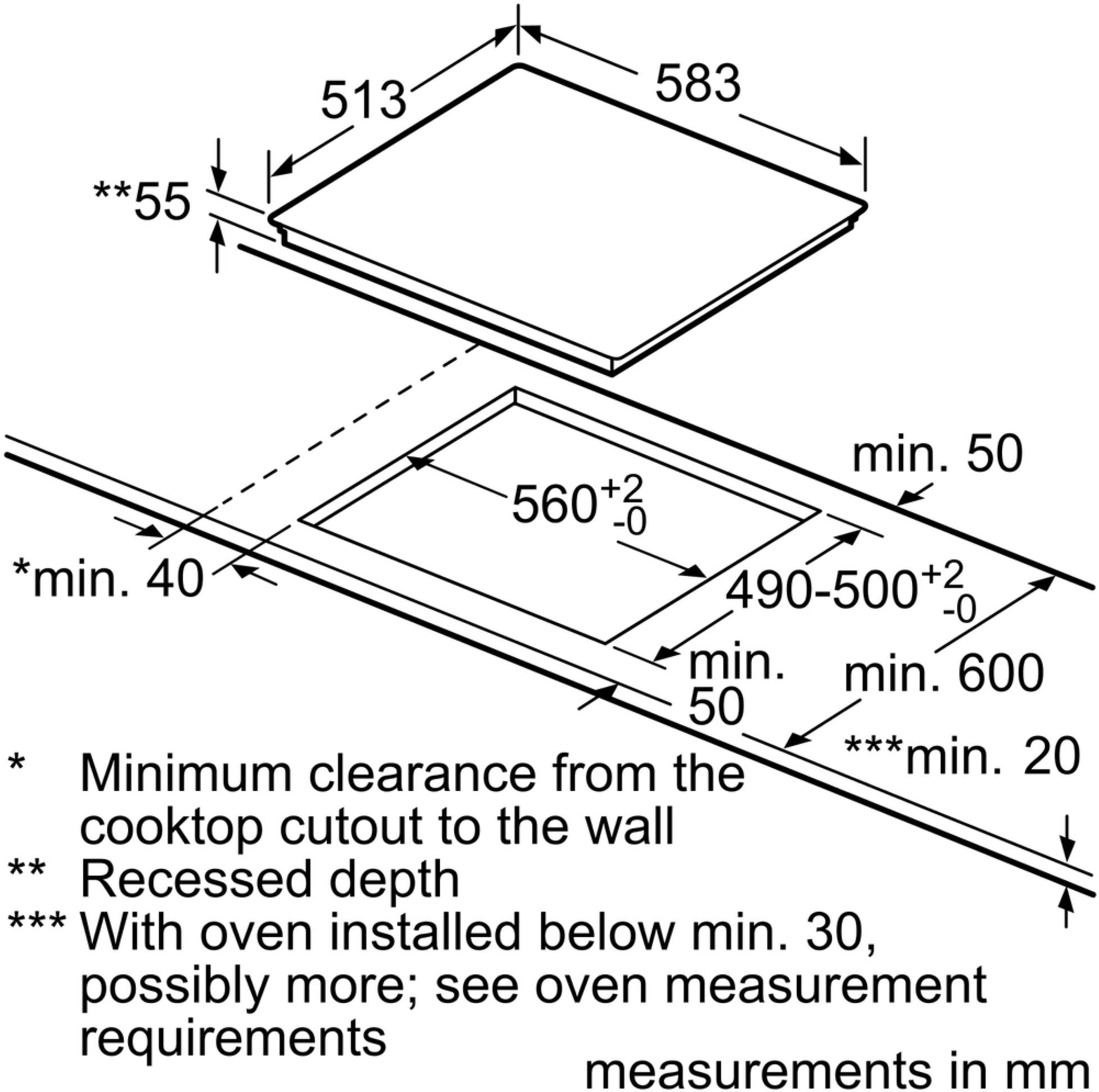 Cooktop Bosch PVS645FB5E Technical draft