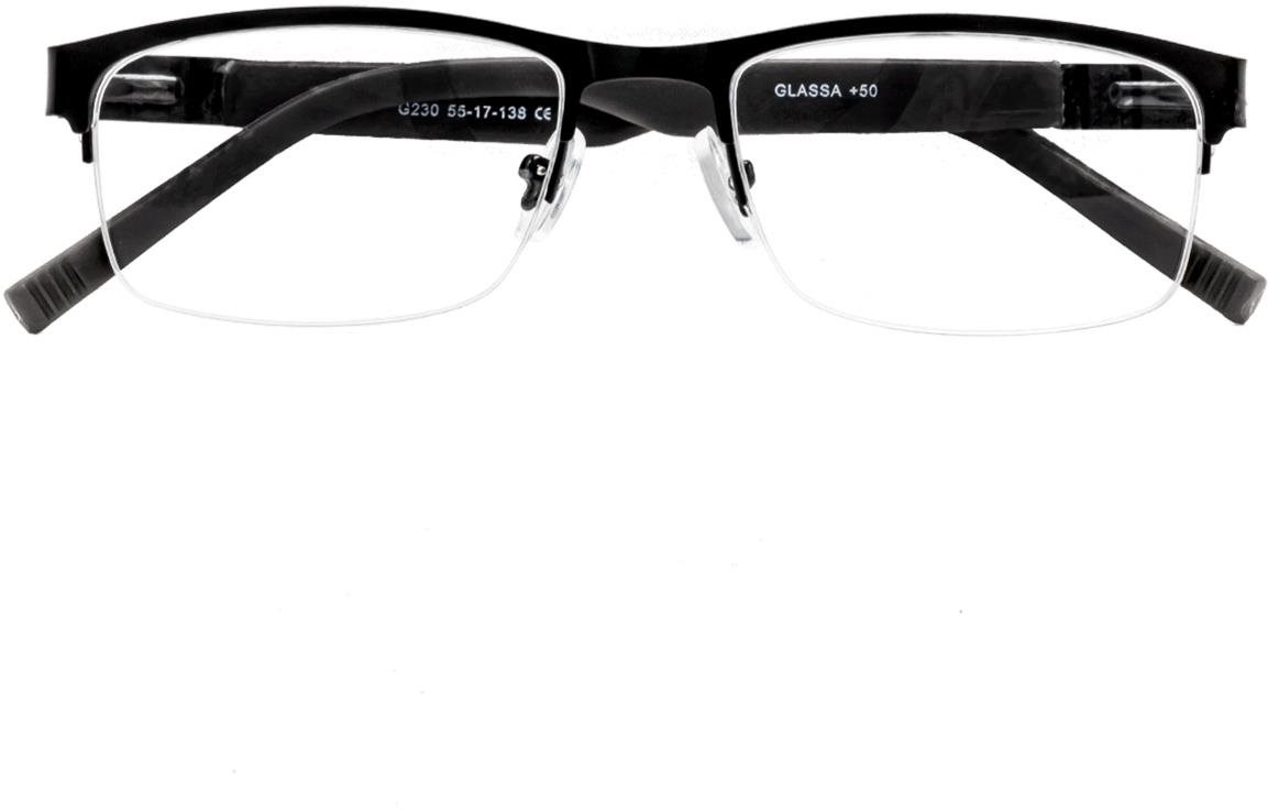 Okuliare GLASSA okuliare na čítanie G 230, +0,50 dio, sivo/čierna ...