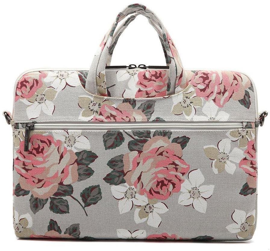 Laptop Case Canvaslife Briefcase laptop bag 15-16, white rose ...
