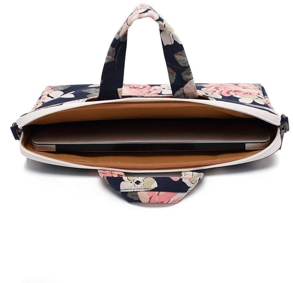 Laptop Case Canvaslife Briefcase laptop bag 15-16'', blue camellia ...