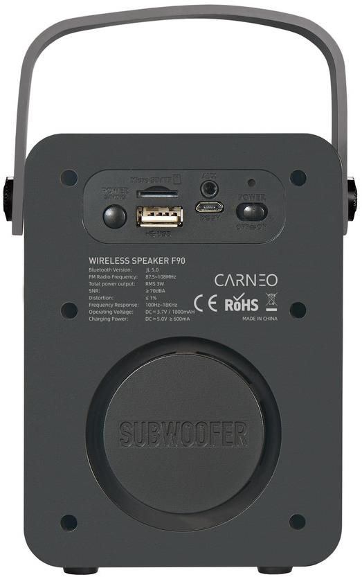 Radio CARNEO F90 black/wood ...