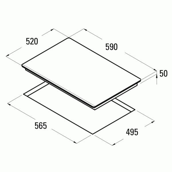 Cooktop CATA GIGA 600 BK Technical draft