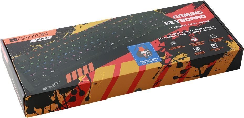 Gaming Keyboard Canyon CND-SKB6-CS, Black Packaging/box
