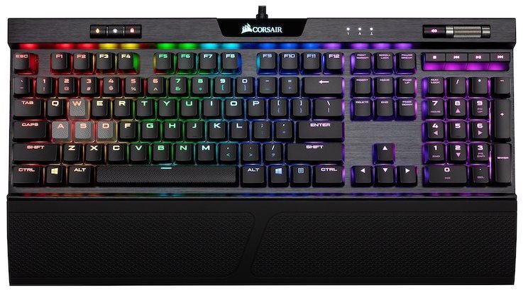Gaming-Tastatur Corsair K70 RGB MK.2 Cherry MX Low Profile Speed - US Screen