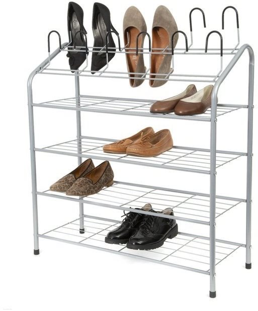 Shoe Rack Compactor Metal Shoe Rack HARRY RAN6031 for 18 Pairs of Shoes ...