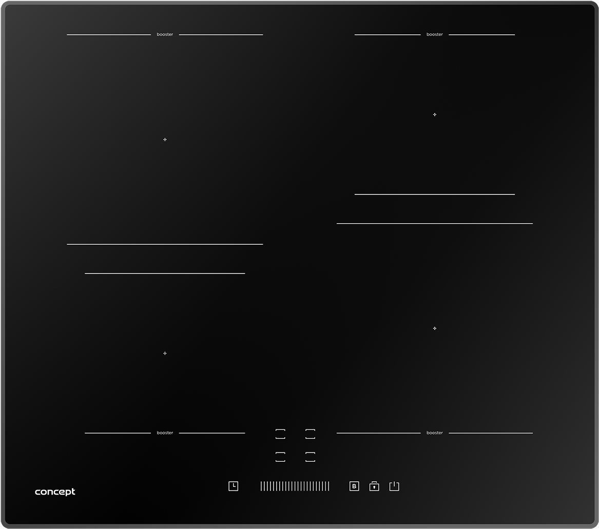 Oven & Cooktop Set CONCEPT ETV8260ds TITANIA + CONCEPT IDV4560bf Screen