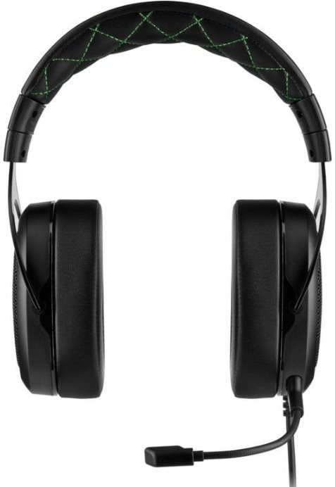 Gamer fejhallgató Corsair HS50 PRO Stereo Green, zöld színű Képernyő