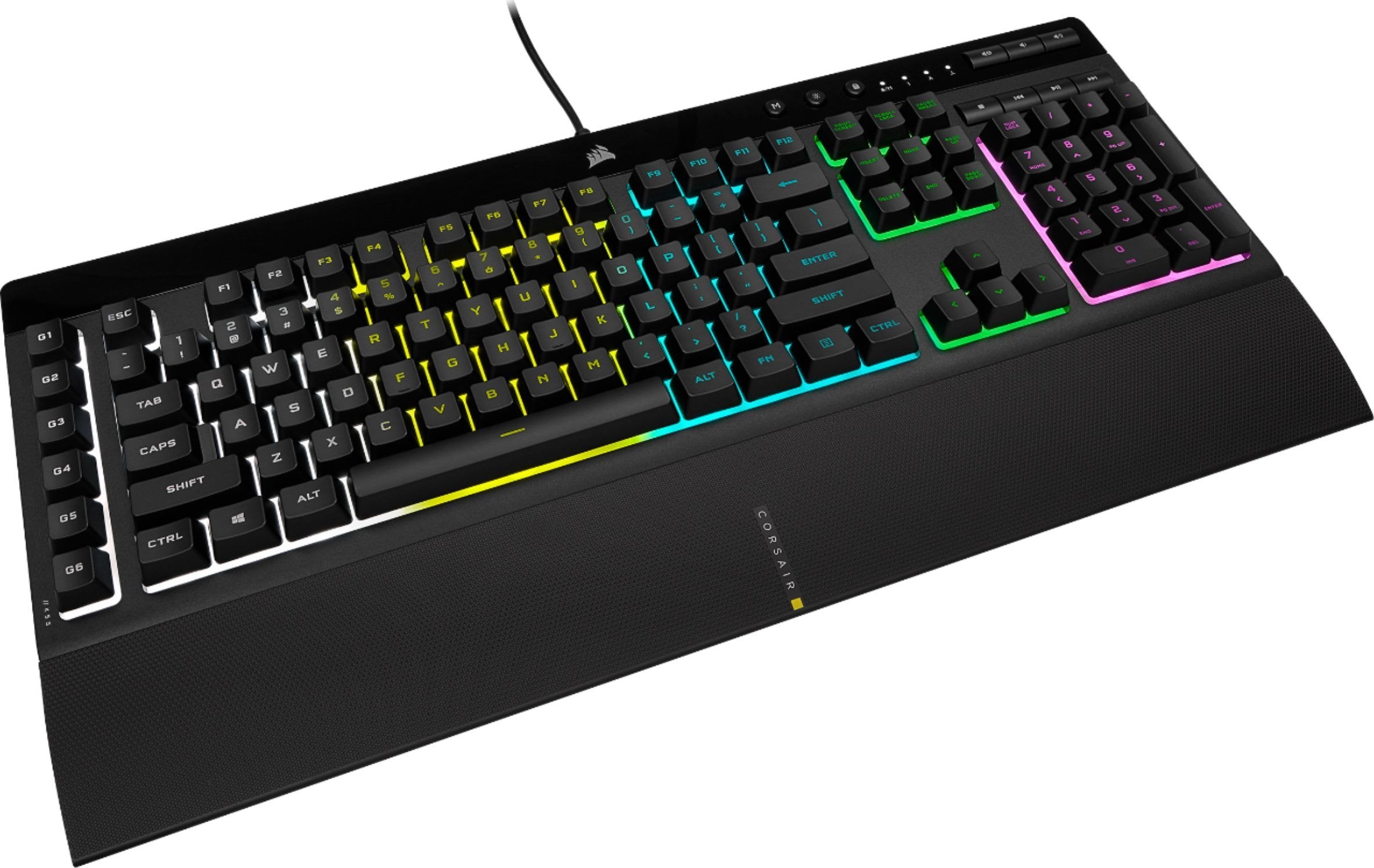 Tastatur Corsair K55 PRO RGB - US Seitlicher Anblick