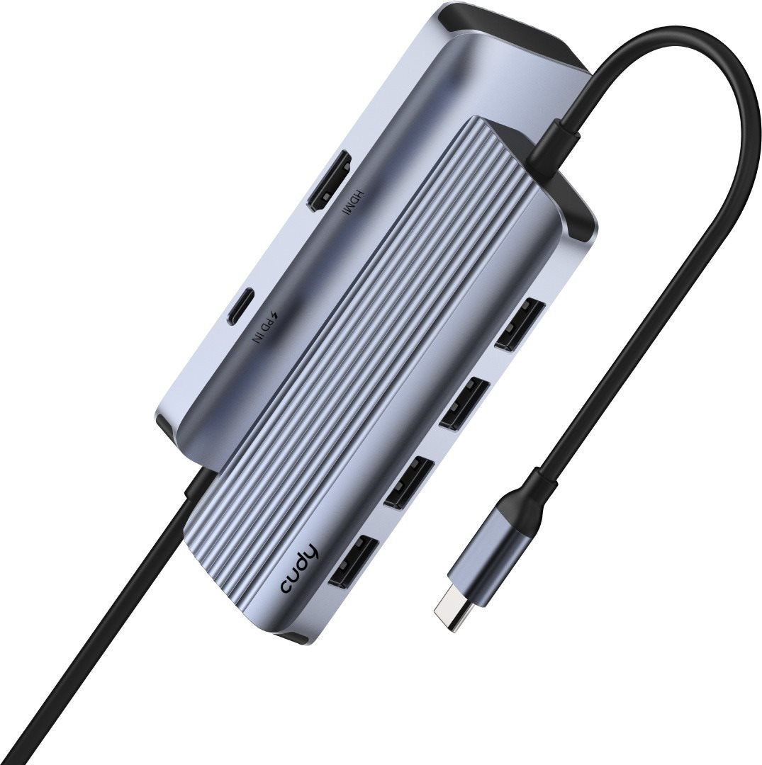 Docking Station CUDY 6-In-1 USB-C Hub ...