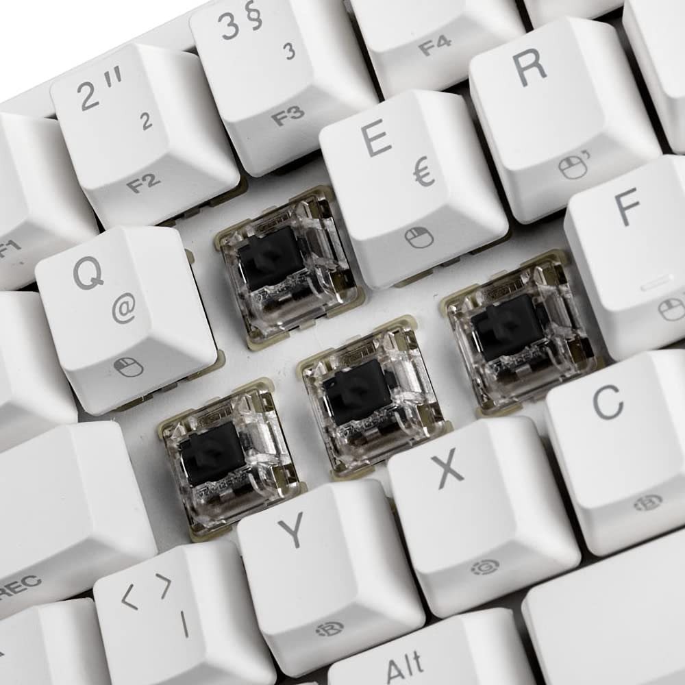 Herná klávesnica Ducky ONE 2 Mini, MX-Black, RGB-LED – biela – DE Vlastnosti/technológia