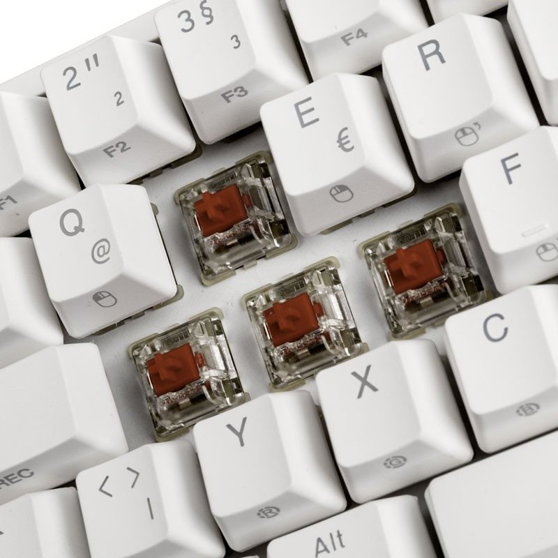 Herná klávesnica Ducky ONE 2 Mini, MX-Brown, RGB-LED, biela – DE Vlastnosti/technológia
