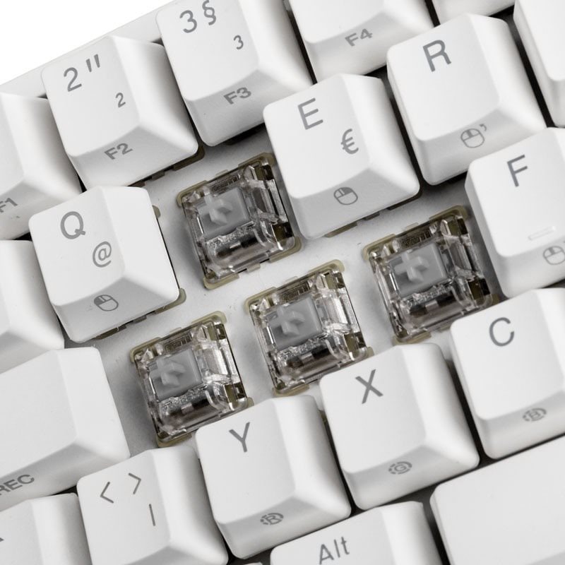 Herná klávesnica Ducky ONE 2 Mini, MX-Speed Silver, RGB-LED, biela – DE Vlastnosti/technológia