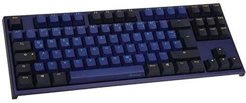 Herná klávesnica Ducky ONE 2 TKL Horizon PBT, MX-Black – modrá – DE Bočný pohľad