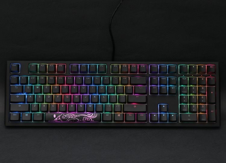 Gaming-Tastatur Ducky Shine 7 PBT, MX-Blue, RGB LED - blackout  - DE Lifestyle