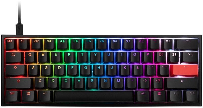 Gaming-Tastatur Ducky ONE 2 Mini Gaming - MX-Speed Silver - RGB-LED - black - US Screen