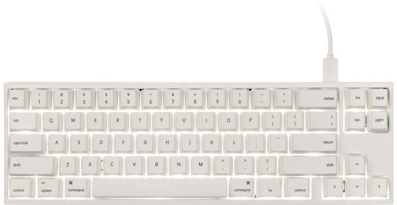 Gaming Keyboard Ducky MIYA Pro Mac, TKL, PBT, MX-Silent-Red, White LED - White - US Screen