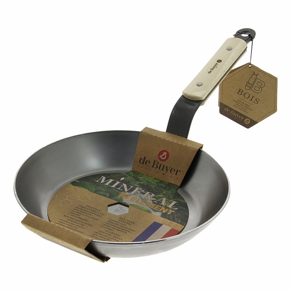 Pan de Buyer Mineral B Element 20cm Steel Frying Pan with Wooden Handle 5710.20 ...