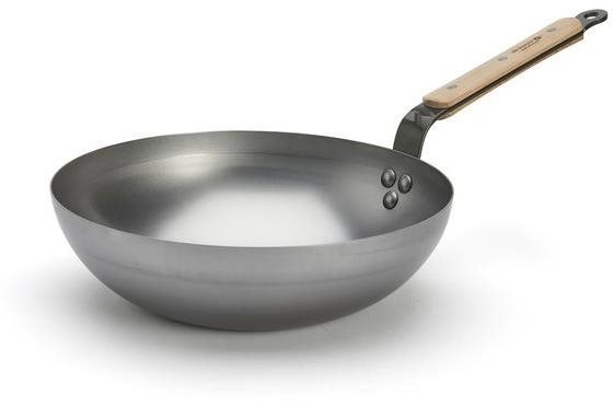 Wok Pan de Buyer 5717.28 Mineral B Bois Wok 28 cm PLA