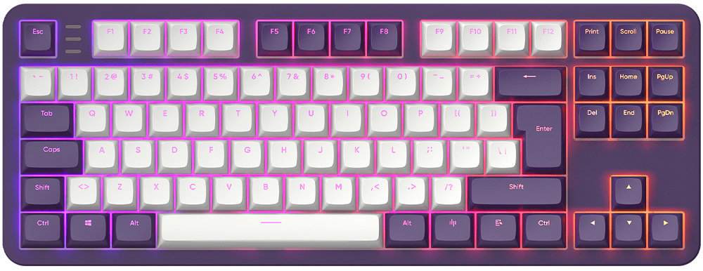 Gaming-Tastatur Dark Project ALU87A Violet/White - DE ...