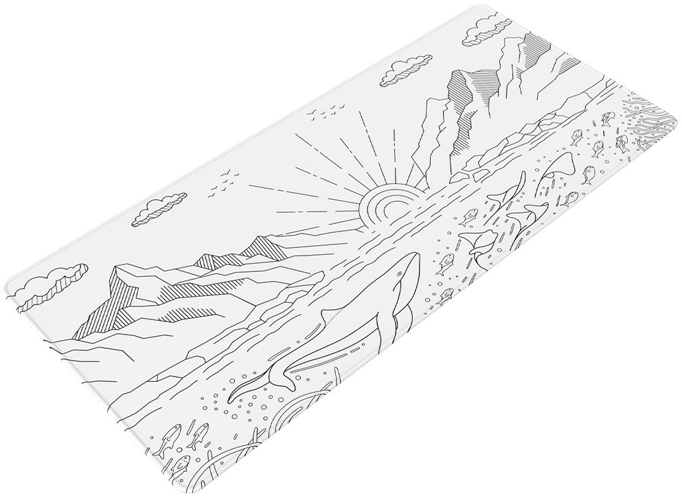 Mouse Pad Dark Project Gaming Mousepad, Terra Nostra White, XL ...