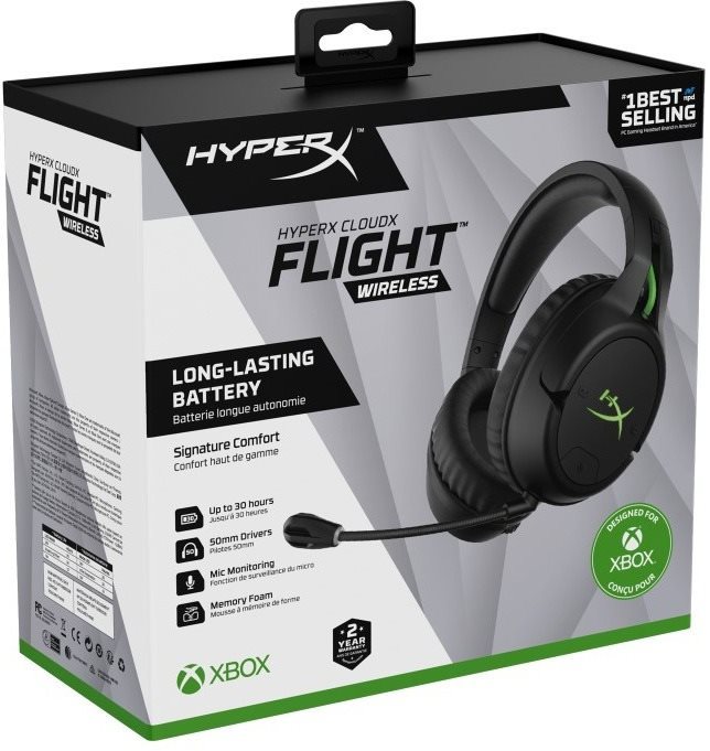 Gaming-Kopfhörer HyperX CloudX Flight Wireless Verpackung/Box