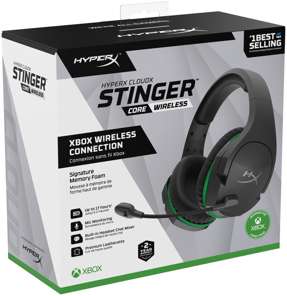 Gamer fejhallgató HyperX CloudX Stinger Core Wireless (Xbox Licensed) Csomagolás/doboz