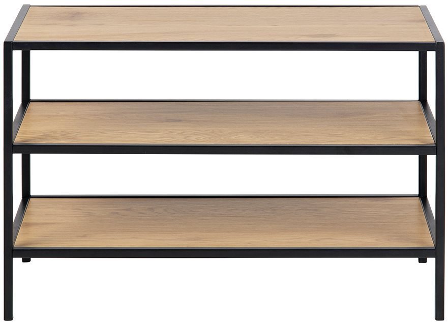 Shoe Rack Shoe Rack with 3 Shelves Seashell, 77cm, Oak Screen