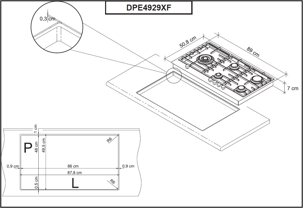Cooktop De Dietrich DPE4929XF ...