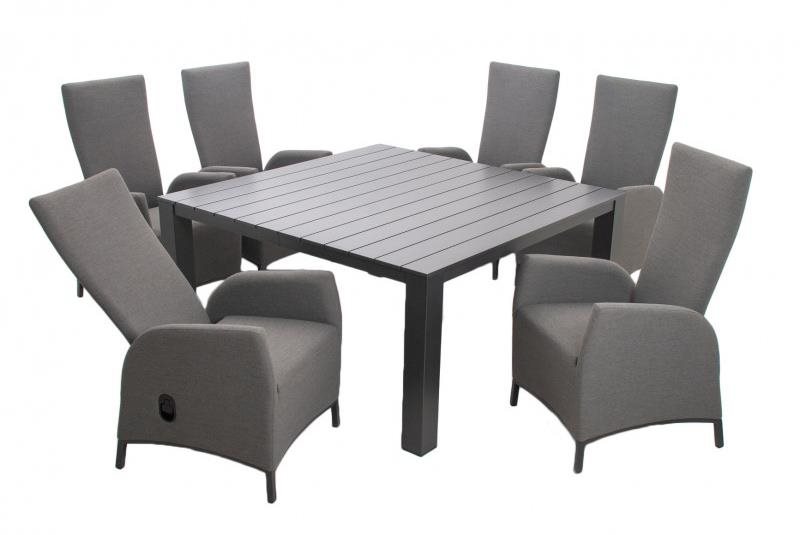Garden Furniture DOPPLER Luxury garden set PRATO PARIS grey 6+1 ...