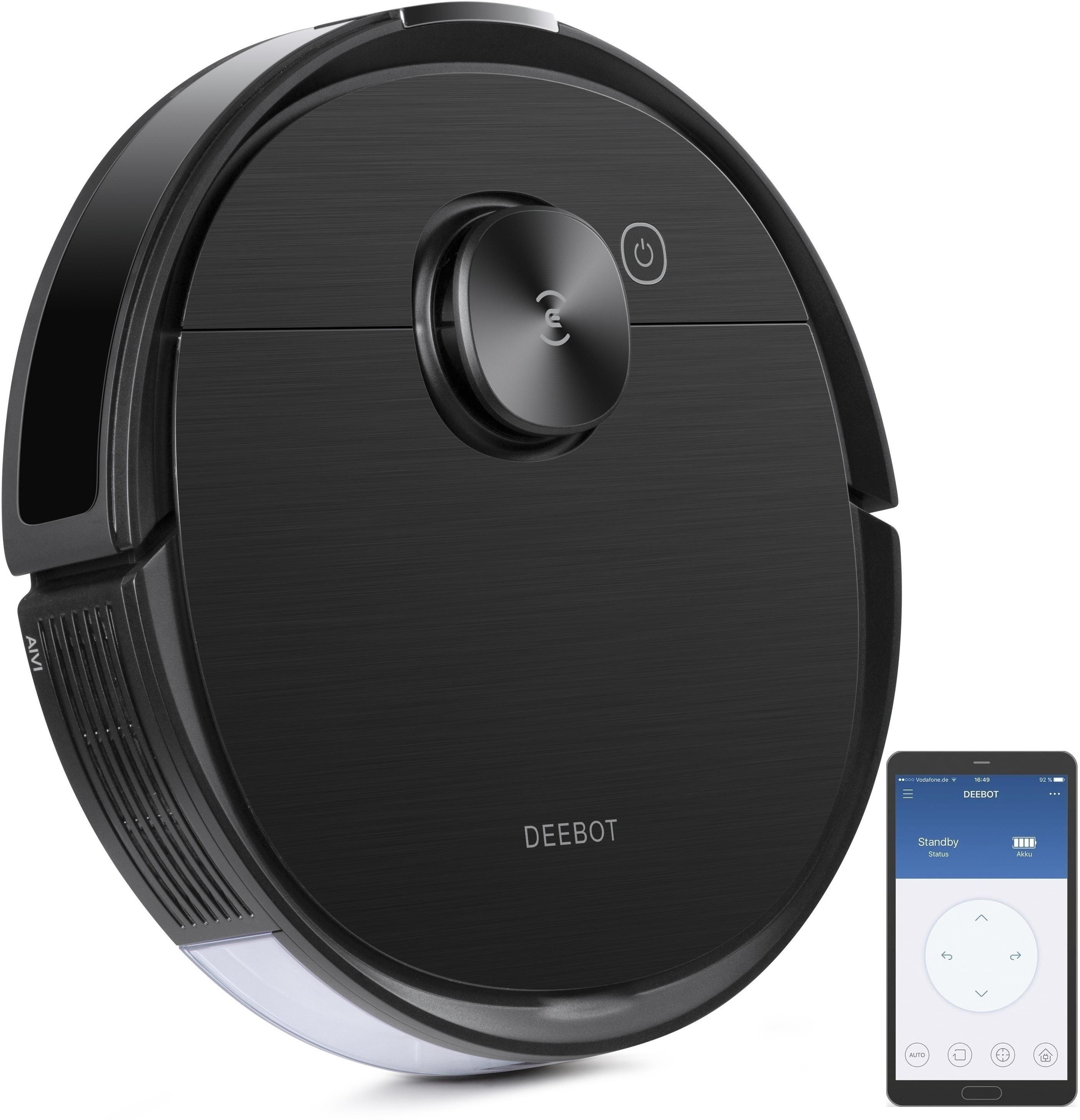 Robot Vacuum ECOVACS DEEBOT OZMO T8 AIVI + WINBOT 880 Lateral view