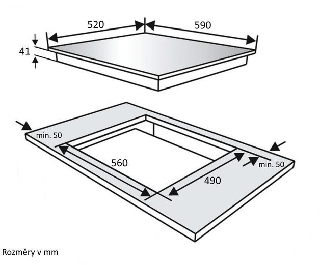 Cooktop KLUGE KPV6010B Technical draft