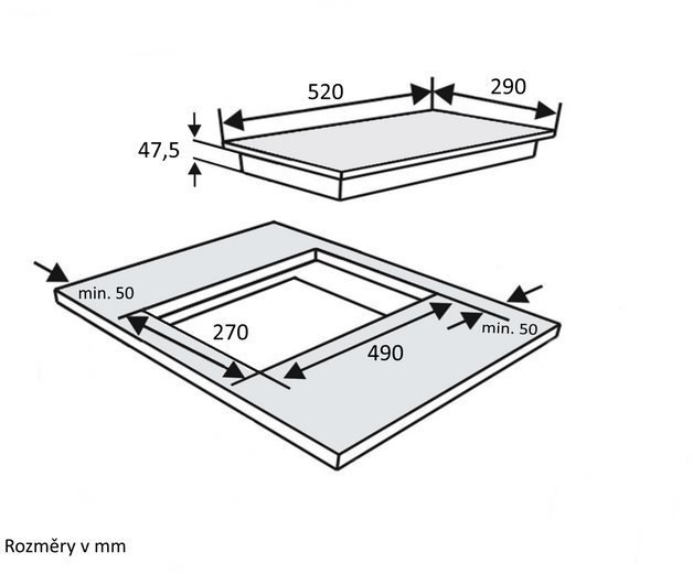 Cooktop KLUGE KPV3000B Technical draft