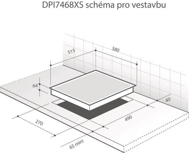 Cooktop De Dietrich DPI7468XS Technical draft