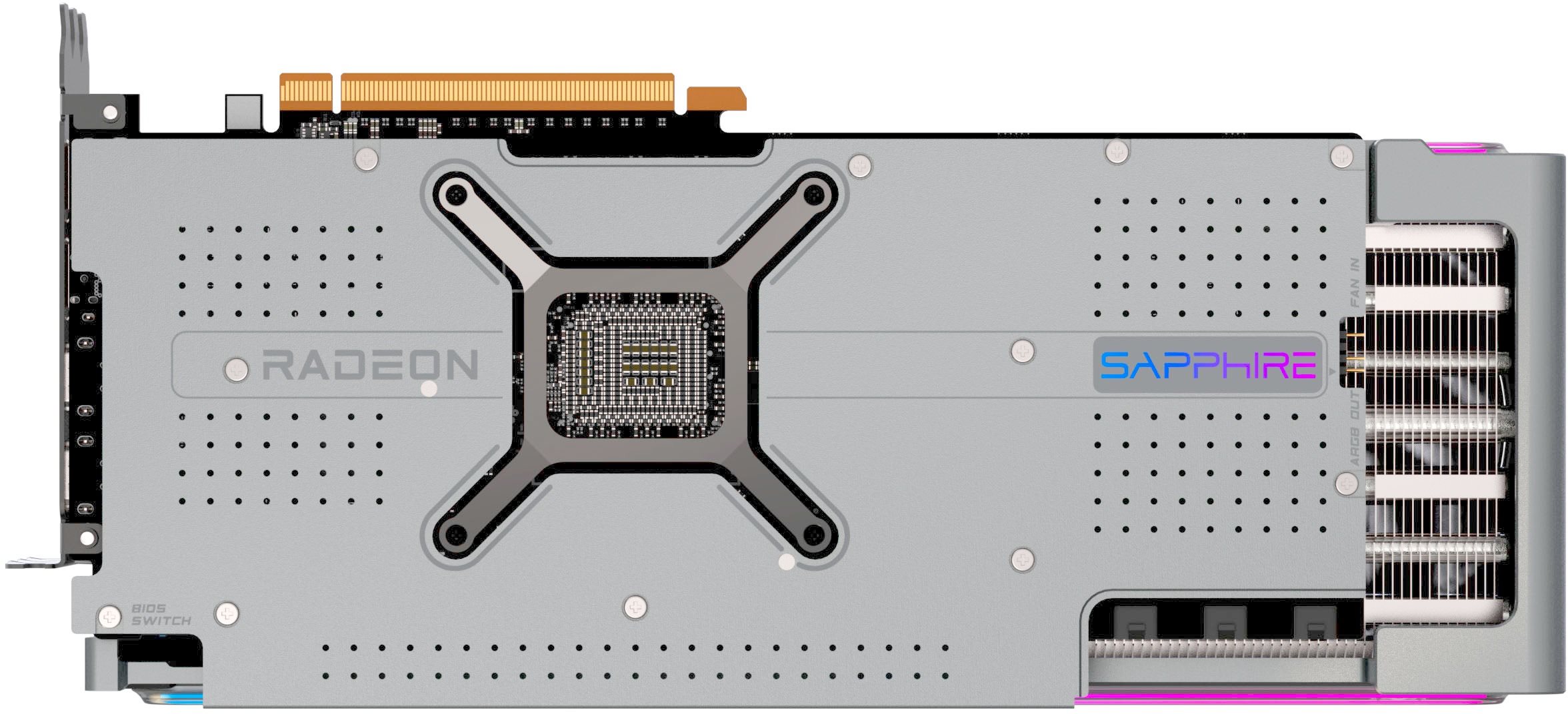 Grafická Karta Sapphire Nitro+ Amd Radeon Rx 7900 Xt Vapor-X 20G Zadná Strana