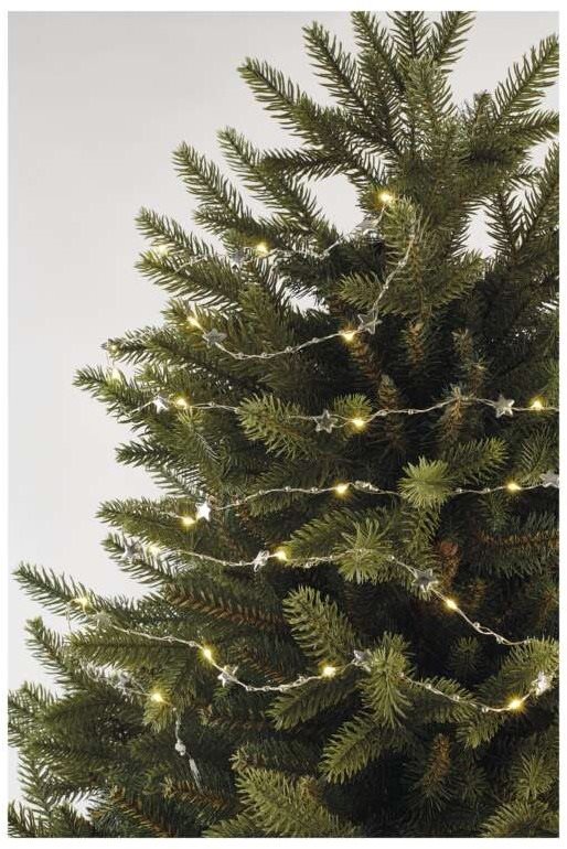 Fényfüzér EMOS LED karácsonyi fényfüzér, ezüst – csillagok, 1,9 m, 2× AA, beltéri, meleg fehér, időzítő ...